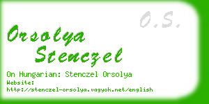orsolya stenczel business card